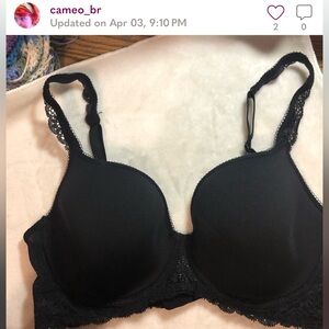 Simone Perele Caressence plunge T-shirt underwire bra 34E